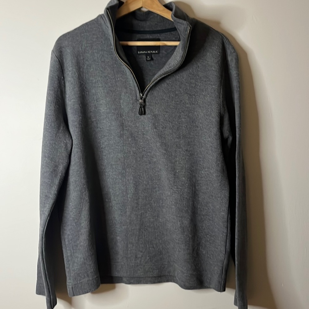 Banana Republic Gray Zipper Sweater